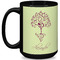 Yoga Tree 15 Oz Coffee Mug - Black (Personalized)