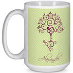 Yoga Tree 15 Oz Coffee Mug - White (Personalized)
