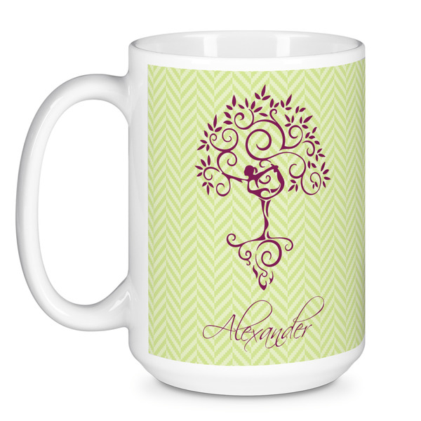 Yoga Tree Coffee Mug - 15 oz - White