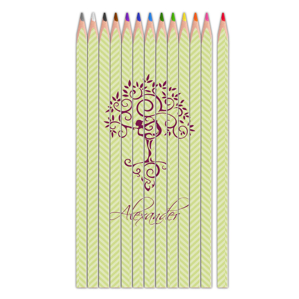 Custom Yoga Tree Colored Pencils (Personalized)