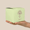Yoga Tree Cube Favor Gift Box - On Hand - Scale View