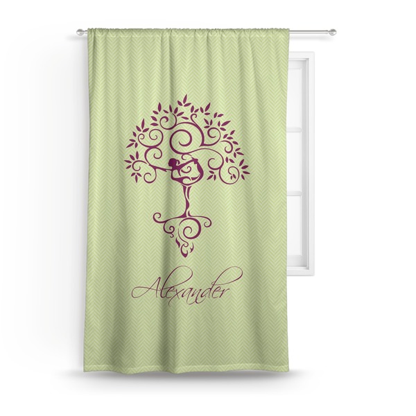 Custom Yoga Tree Curtain - 50"x84" Panel (Personalized)