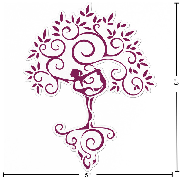 Yoga Tree Custom Shape Iron On Patches - L - APPROVAL