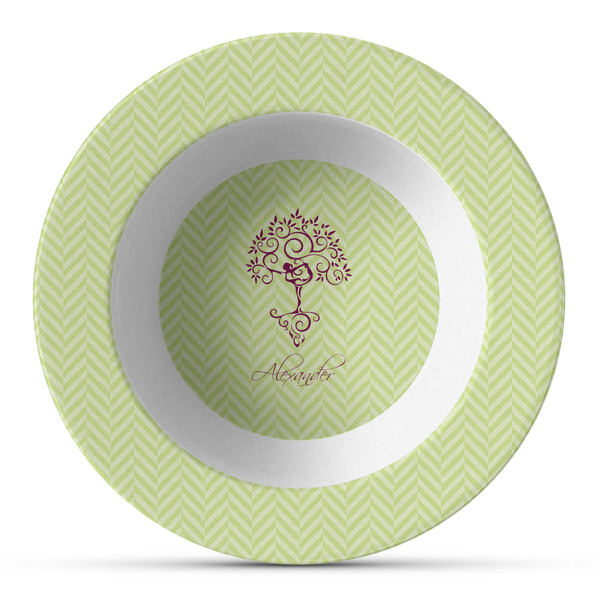 Custom Yoga Tree Plastic Bowl - Microwave Safe - Composite Polymer (Personalized)