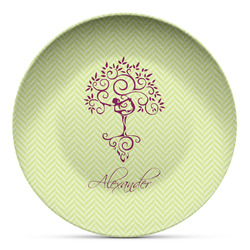 Yoga Tree Microwave Safe Plastic Plate - Composite Polymer (Personalized)