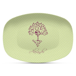Yoga Tree Plastic Platter - Microwave & Oven Safe Composite Polymer (Personalized)