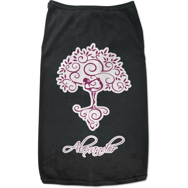 Custom Yoga Tree Black Pet Shirt (Personalized)