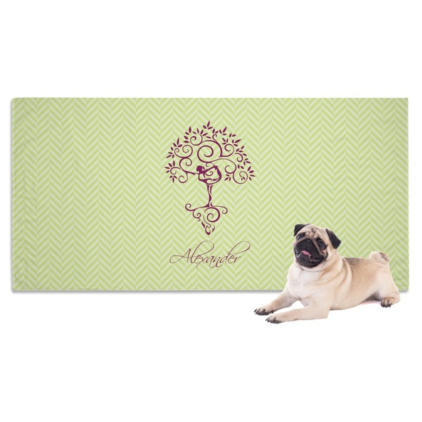 Custom Yoga Tree Dog Towel (Personalized)