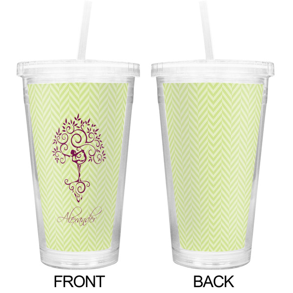 Yoga Tree Double Wall Tumbler with Straw - Approval