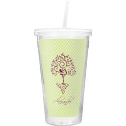 Yoga Tree Double Wall Tumbler with Straw (Personalized)