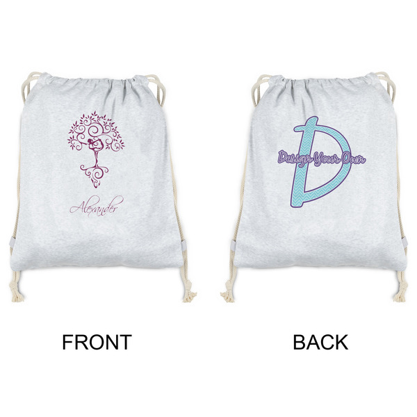 Yoga Tree Drawstring Backpacks - Sweatshirt Fleece - Double Sided - APPROVAL