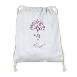 Yoga Tree Drawstring Backpack - Sweatshirt Fleece - Double Sided (Personalized)
