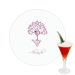 Yoga Tree Printed Drink Topper -  2.5" (Personalized)