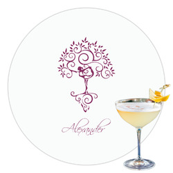 Yoga Tree Printed Drink Topper - 3.5" (Personalized)