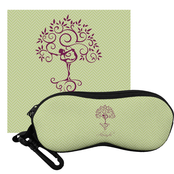 Custom Yoga Tree Eyeglass Case & Cloth (Personalized)