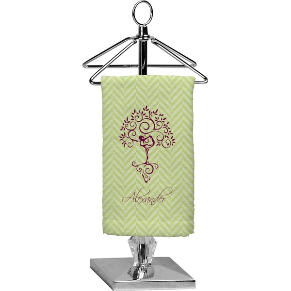 Custom Yoga Tree Finger Tip Towel - Full Print (Personalized)