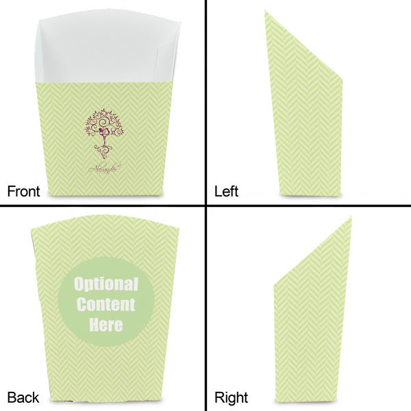 Yoga Tree French Fry Favor Box - Front & Back View