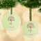 Yoga Tree Frosted Glass Ornament - MAIN PARENT