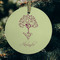 Yoga Tree Frosted Glass Ornament - Round (Lifestyle)