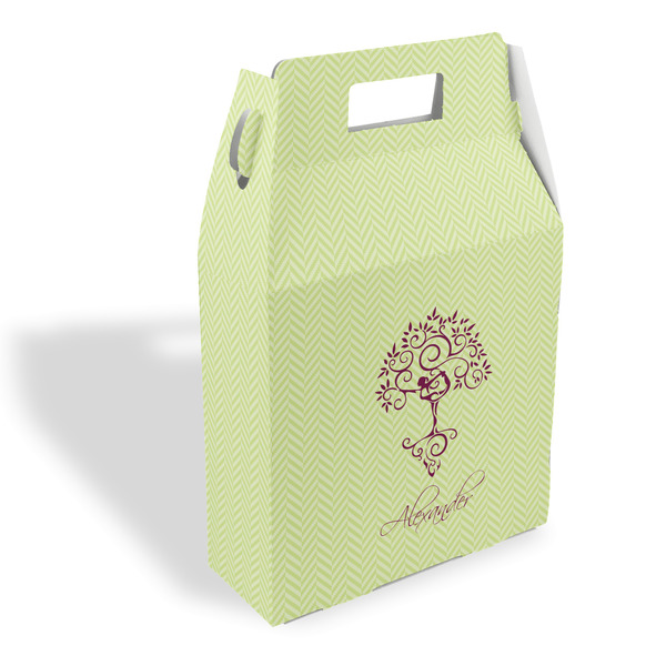 Custom Yoga Tree Gable Favor Box (Personalized)