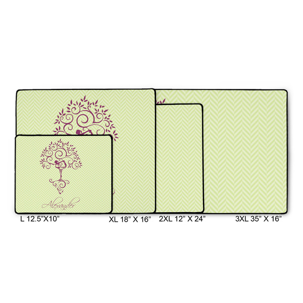 Yoga Tree Gaming Mats - SIZE CHART