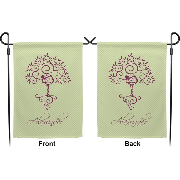 Yoga Tree Garden Flag - Double Sided Front and Back