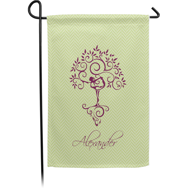 Custom Yoga Tree Small Garden Flag - Single Sided w/ Name or Text