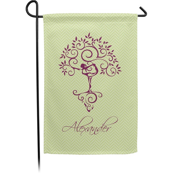 Custom Yoga Tree Small Garden Flag - Double Sided w/ Name or Text