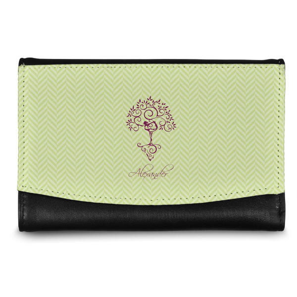 Custom Yoga Tree Genuine Leather Women's Wallet - Small (Personalized)