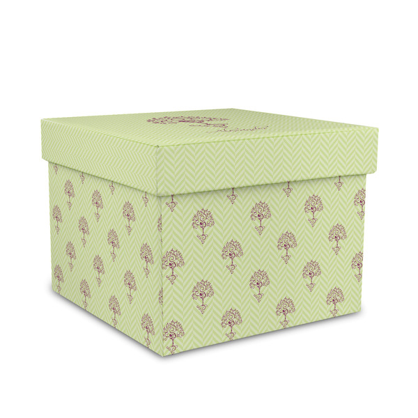 Custom Yoga Tree Gift Box with Lid - Canvas Wrapped - Medium (Personalized)