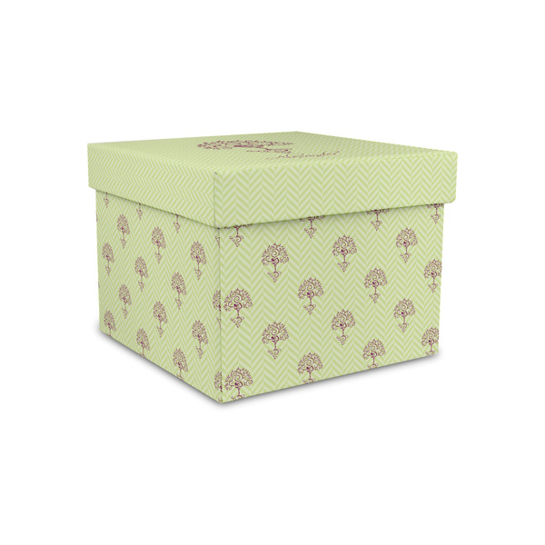 Custom Yoga Tree Gift Box with Lid - Canvas Wrapped - Small (Personalized)