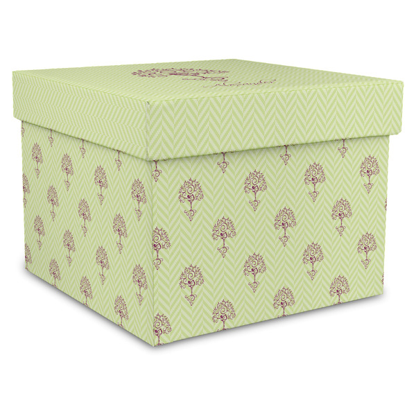 Custom Yoga Tree Gift Box with Lid - Canvas Wrapped - XX-Large (Personalized)