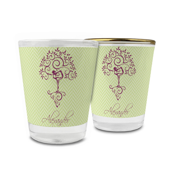 Custom Yoga Tree Glass Shot Glass - 1.5 oz (Personalized)
