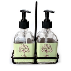 Yoga Tree Glass Soap & Lotion Bottle Set (Personalized)