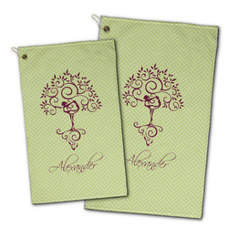 Yoga Tree Golf Towel - Poly-Cotton Blend w/ Name or Text