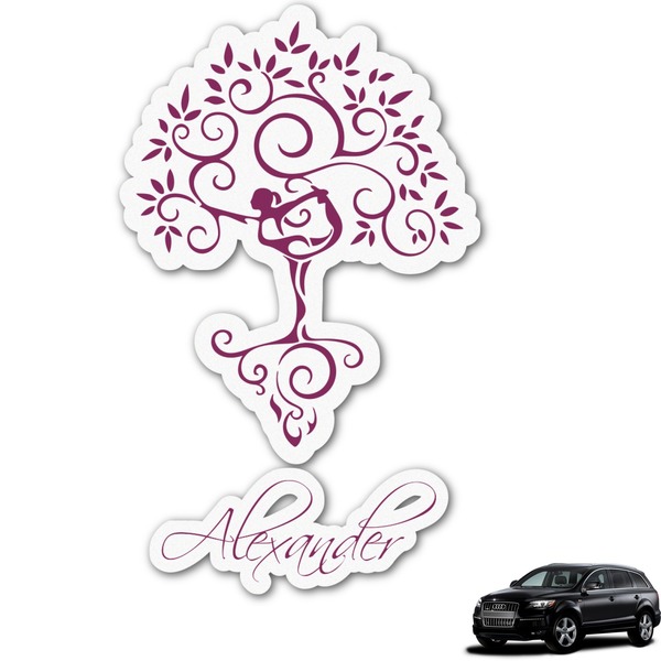 Custom Yoga Tree Graphic Car Decal (Personalized)