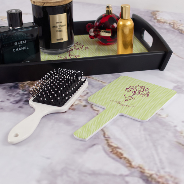 Yoga Tree Hand Mirror - With Hair Brush