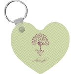 Yoga Tree Heart Plastic Keychain w/ Name or Text