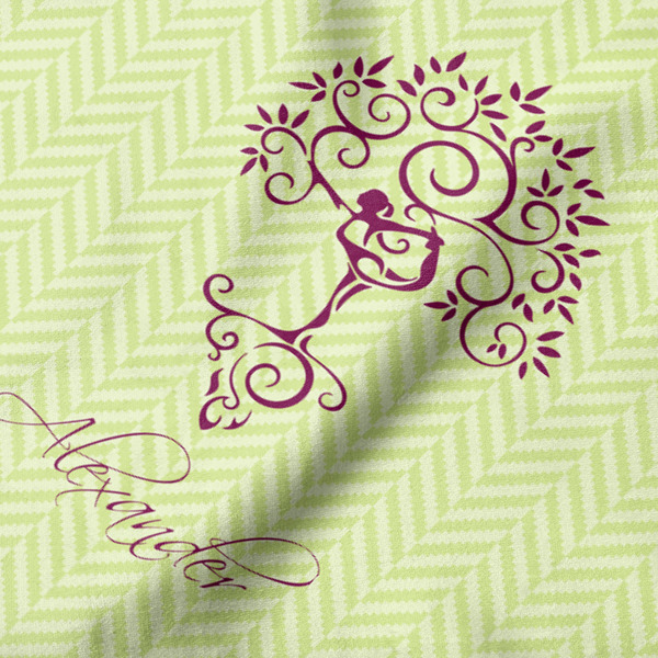 Yoga Tree Hooded Baby Towel- Detail Close Up