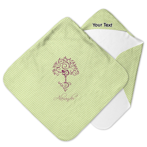 Custom Yoga Tree Hooded Baby Towel (Personalized)