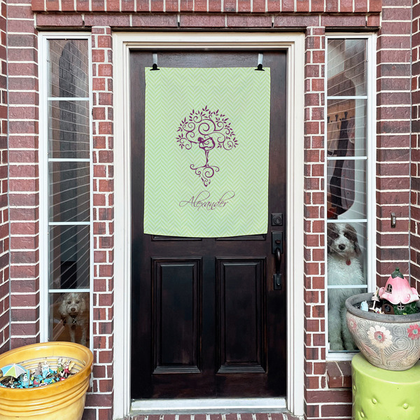Yoga Tree House Flags - Double Sided - (Over the door) LIFESTYLE