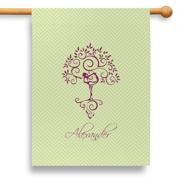 Custom Yoga Tree 28" House Flag (Personalized)