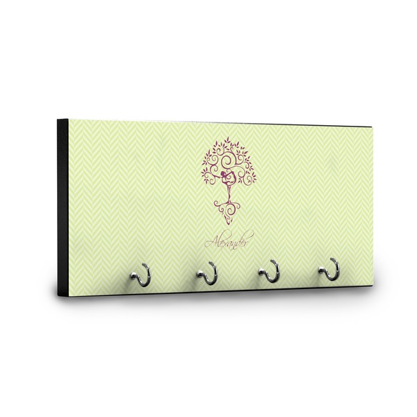 Yoga Tree Key Hanger - Front View with Hooks