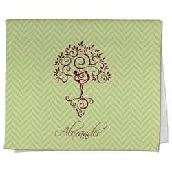 Yoga Tree Kitchen Towel - Poly Cotton w/ Name or Text