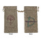 Yoga Tree Large Burlap Gift Bag - Front & Back (Personalized)
