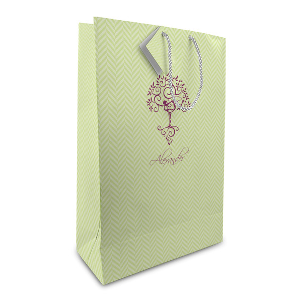 Custom Yoga Tree Large Gift Bag (Personalized)