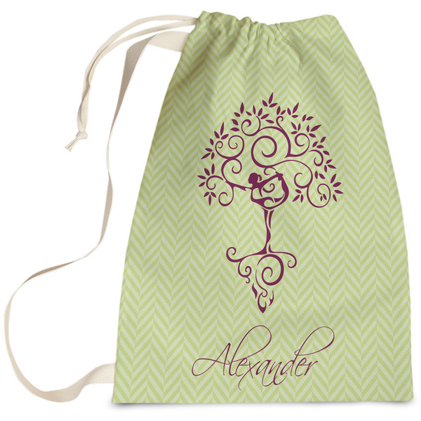 Custom Yoga Tree Laundry Bag - Large (Personalized)