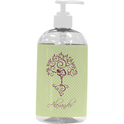 Yoga Tree Plastic Soap / Lotion Dispenser (16 oz - Large - White) (Personalized)