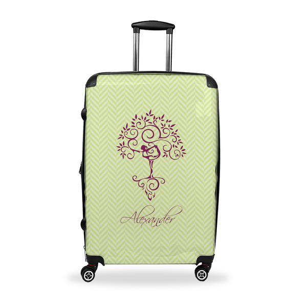 Custom Yoga Tree Suitcase - 28" Large - Checked w/ Name or Text