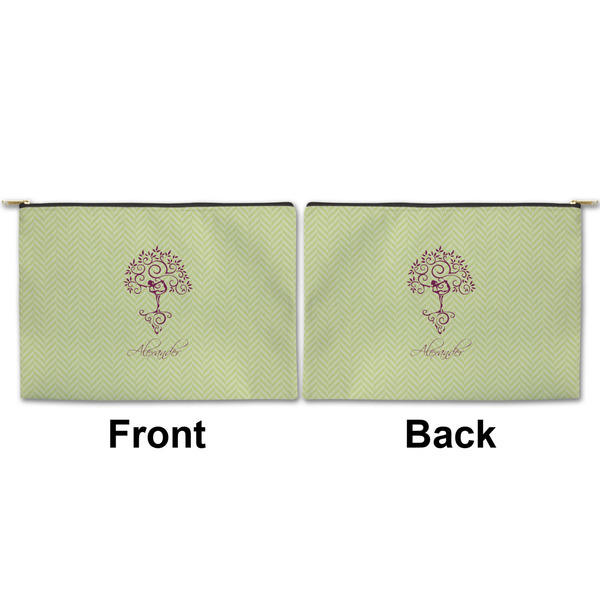 Yoga Tree Large Zipper Pouch Approval (Front and Back)